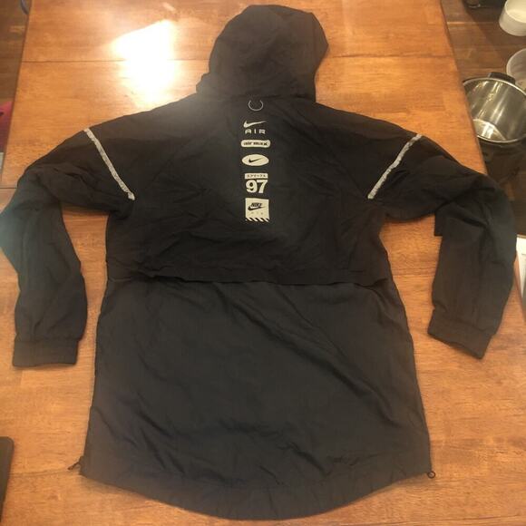 Nike Air Jacket Mens Small Hooded Anorak Air Max 97 Sportswear Vented Side Zips - Picture 10 of 15